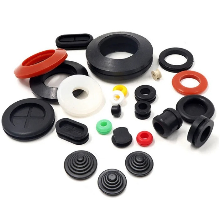 High Quality Custom Made square silicone rubber grommet black rubber cable silicone rubber grommet