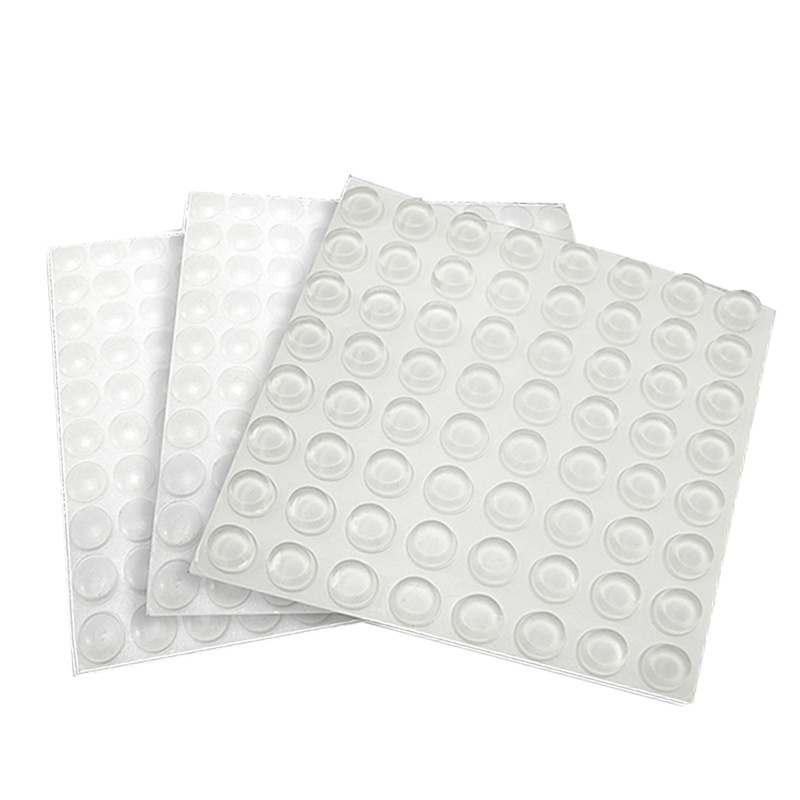 Self Adhesive Soft Transparent Rounded Anti Slip Bumpers Silicone Rubber Feet Pads High Sticky Silicone