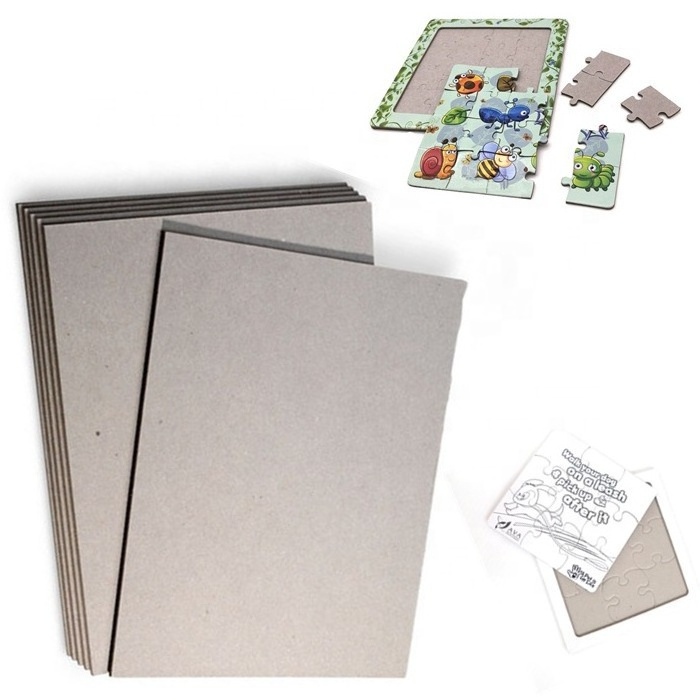 Paper carton board sheets grey cardboard puzzle board material