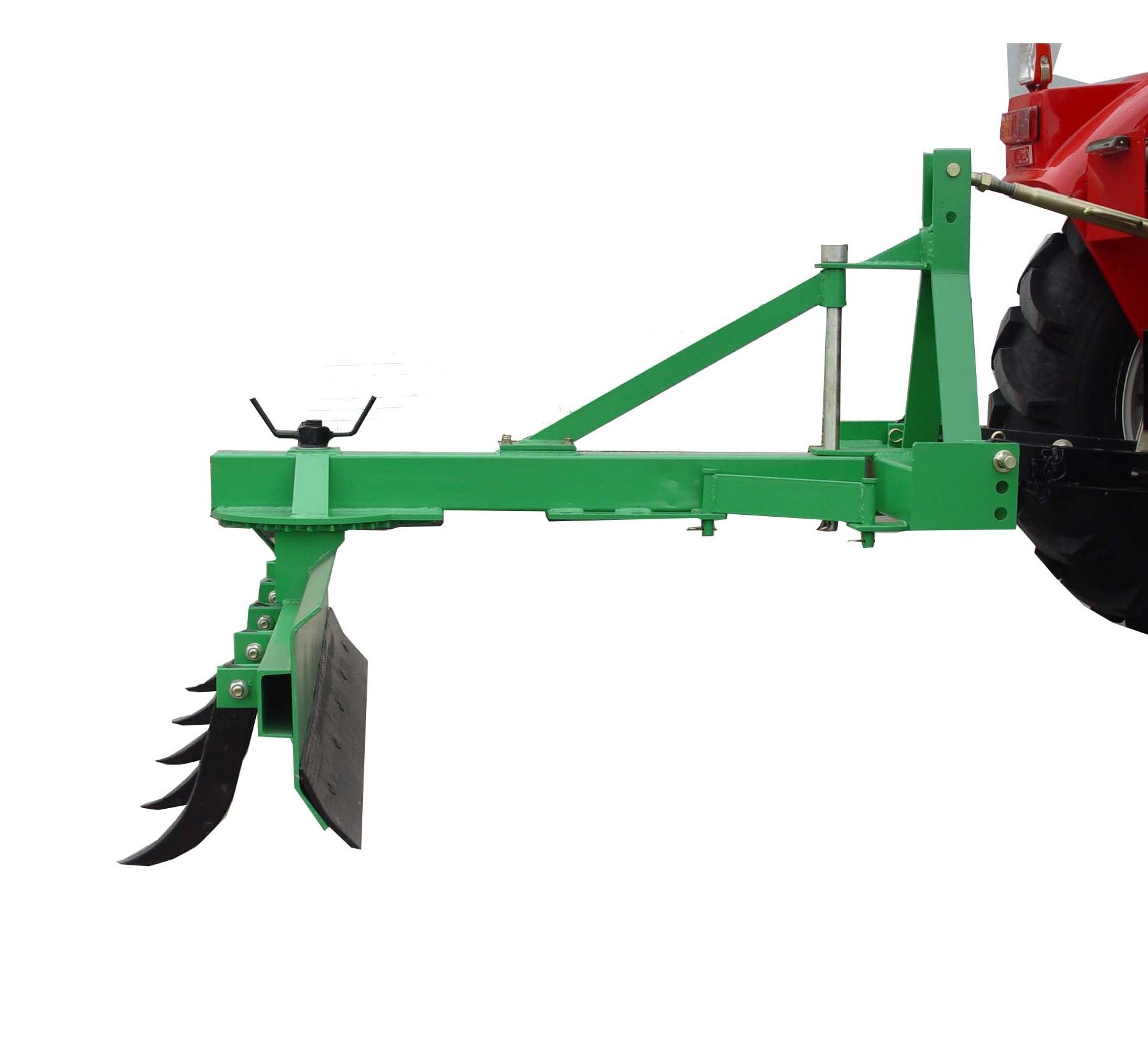 Heavy duty tractor rear mounted grader blade with rippers