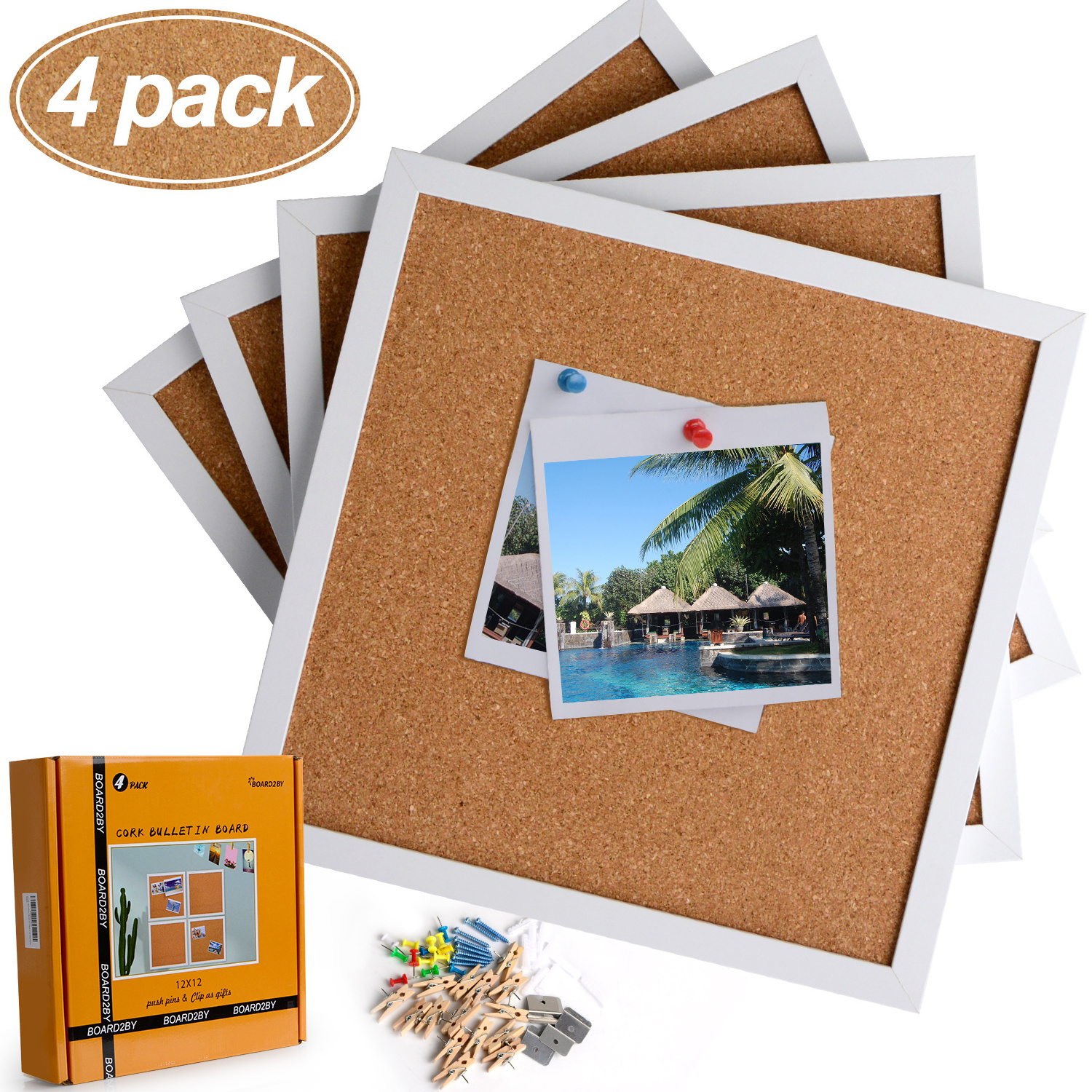 12*12inch   Bulletin Board  decorative Cork Board from factory