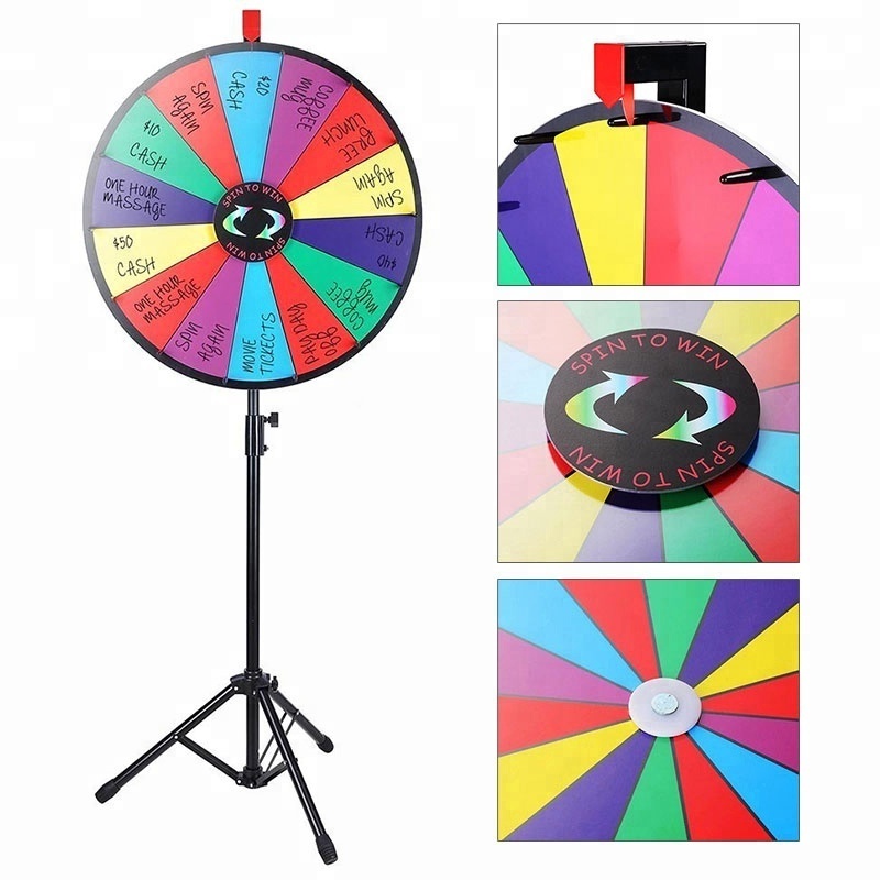 24inch Manufacturer sales activity game prize wheel of fortune spinning prize wheel