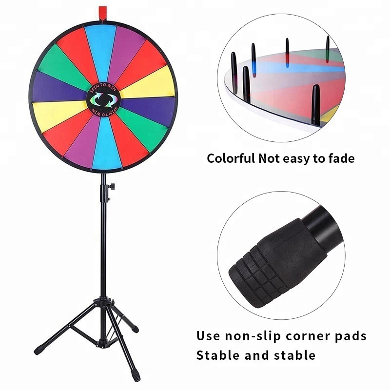 24inch Manufacturer sales activity game prize wheel of fortune spinning prize wheel