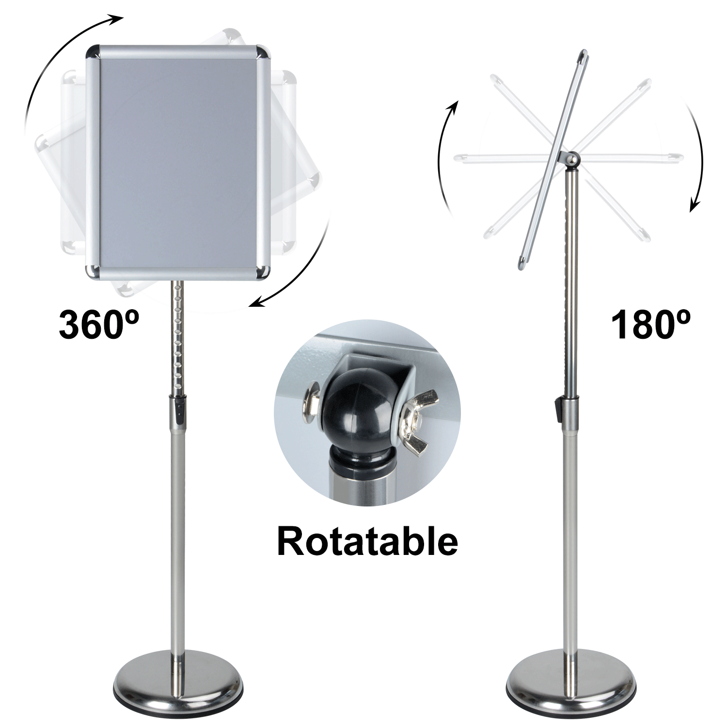 360 Degree Adjustable Outdoor Poster Display sign  Stand From Professional Factory