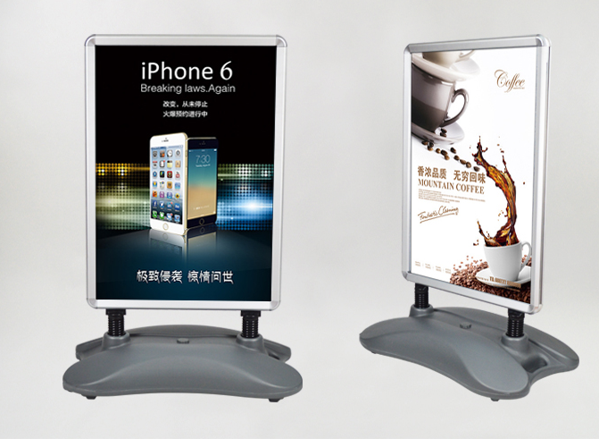 A1 Silver Water-base stand  Pavement Sign stand double side advertising poster display