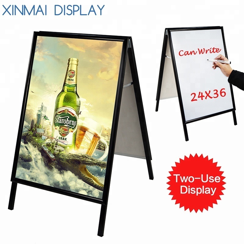 Double Sides snap frame  A FRAMES  with  magnetic Dry Erase Whiteboards function a board