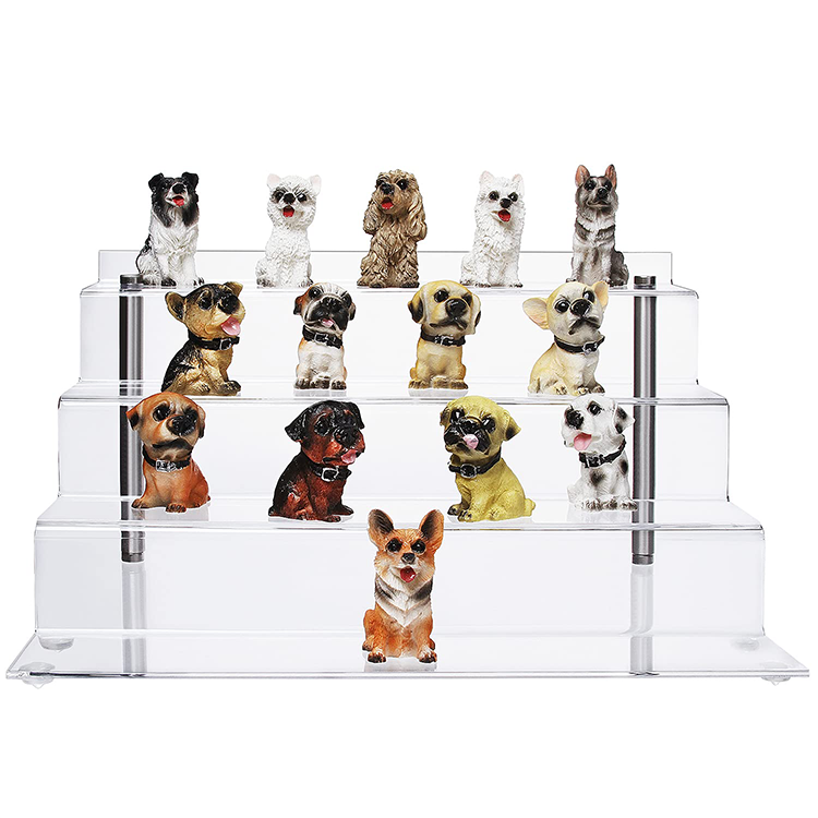 4 Tier Display Riser for Amiibo Funko POP Figures, Tiered Display Stand Small  Riser Display Shelf