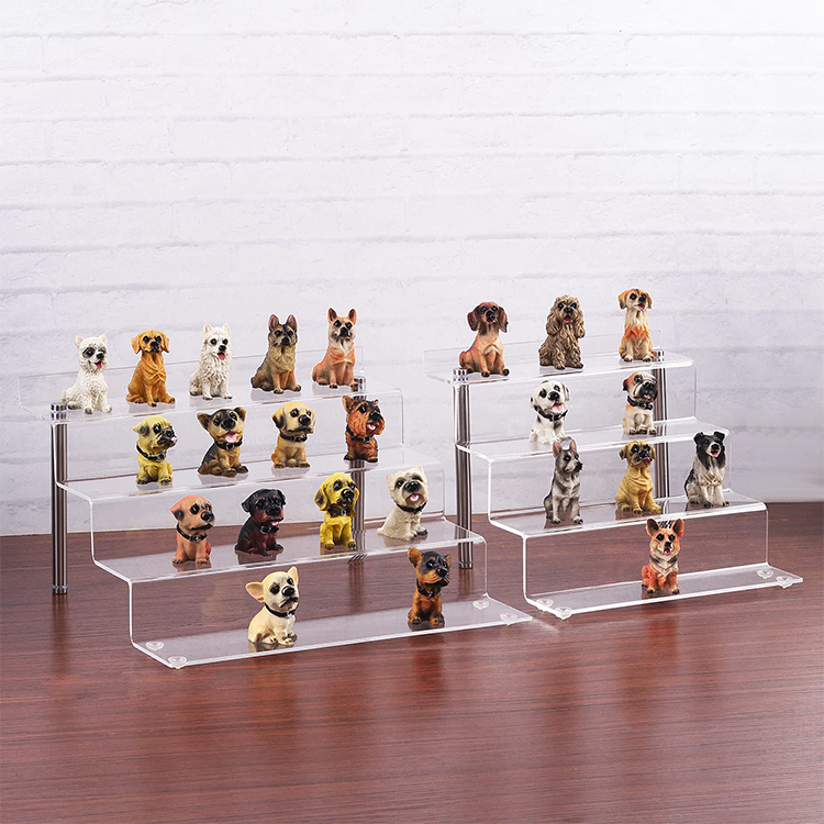 4 Tier Display Riser for Amiibo Funko POP Figures, Tiered Display Stand Small  Riser Display Shelf