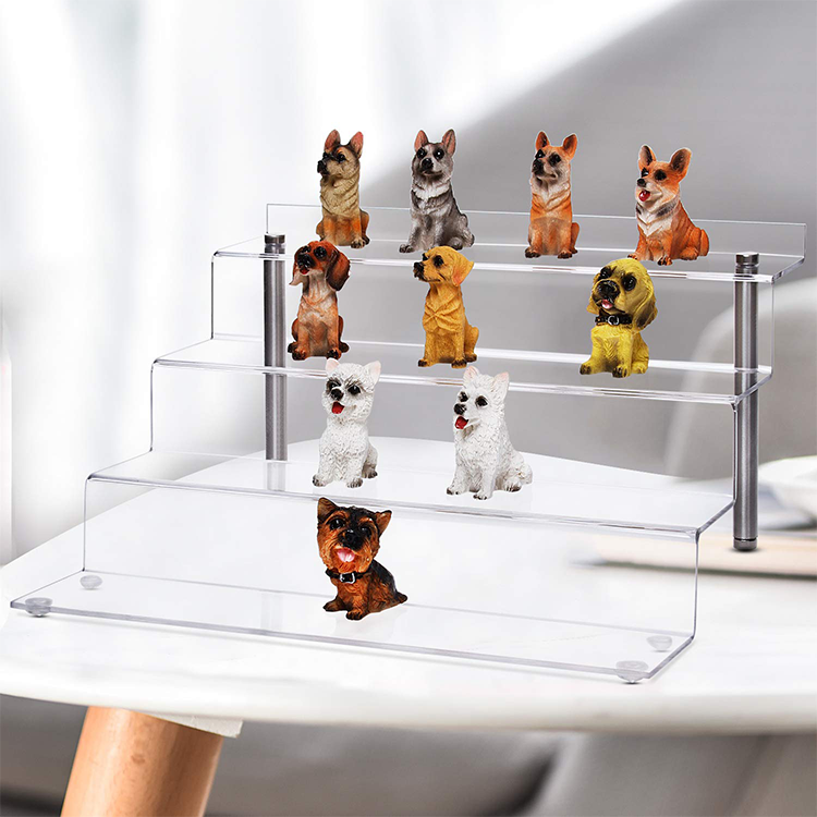 4 Tier Display Riser for Amiibo Funko POP Figures, Tiered Display Stand Small  Riser Display Shelf