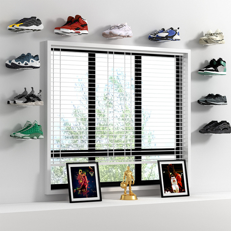 Wall Mounted to Display Collectible Shoes Includes Cross Screws Clear Acrylic Floating Shoe Display Stands Sneaker Shelves