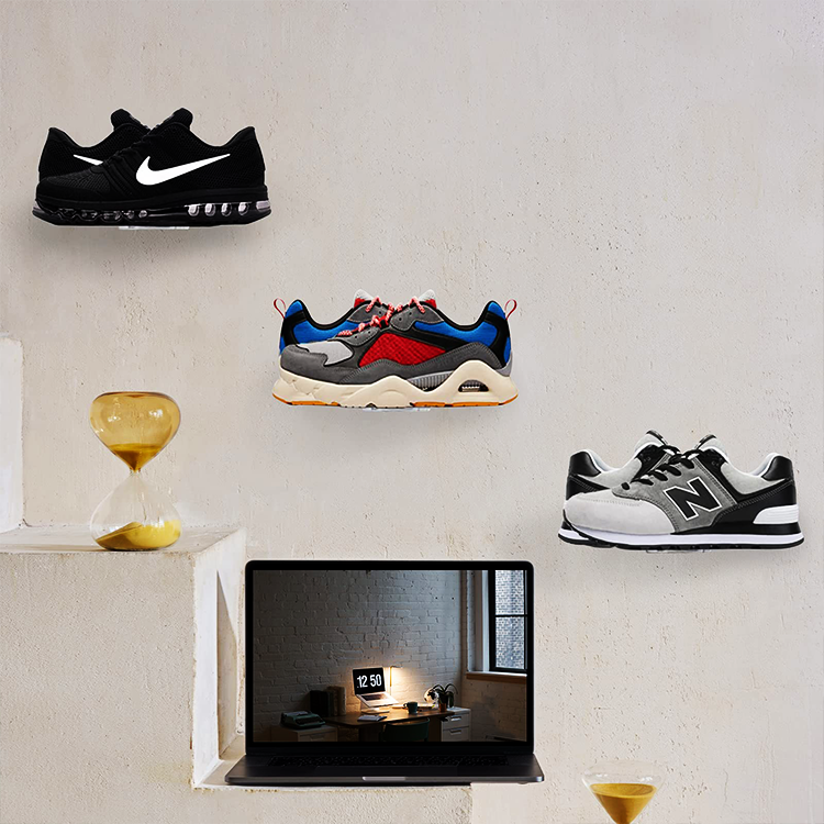 Custom Acrylic Floating Shoe Display Shelves Wall Mount Clear Acrylic Floating Shelves for Showcase Sneaker Collection