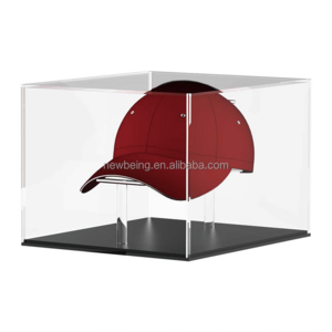 Acrylic Hat Display Case - Baseball Football Cap Display Stand - UV Protection Hat Cabinet Protection Storage Cover