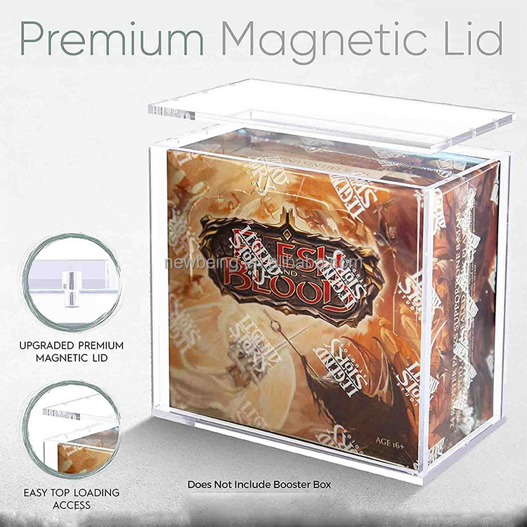 Custom Size transparent acrylic ETB Protector game box booster acrylic pokemon case display box