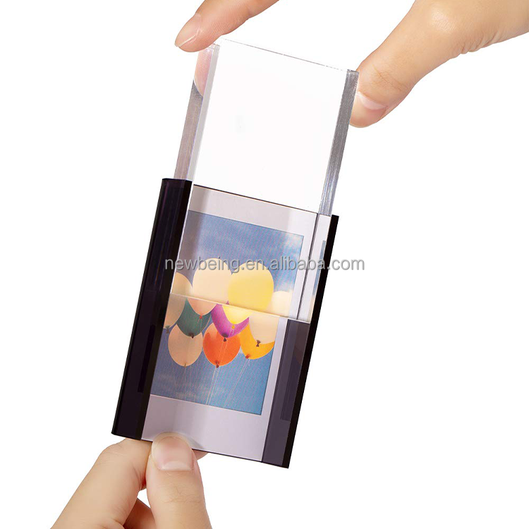 2x3 Small Picture Frame DesktopTabletop Acrylic Frame for Photos with Instax Mini Compatible