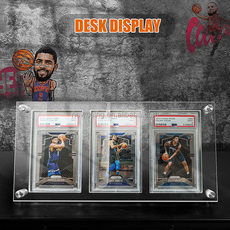 Clear Trading Card Frame Trading Card Display Acrylic Frame for Graded Sports Card Display