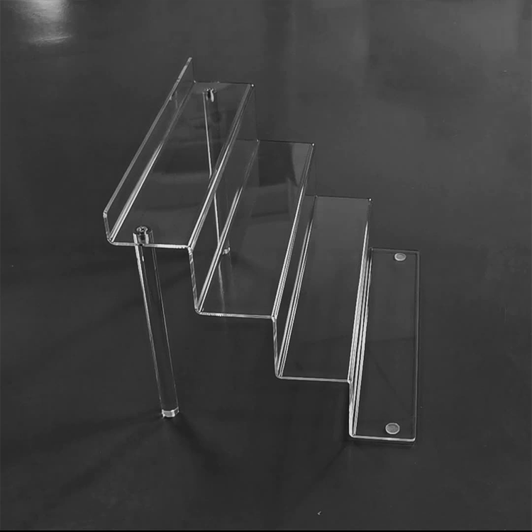 Customized Acrylic Display Risers,Clear Rectangle Stands Shelf For Display Gift Card Display Rack