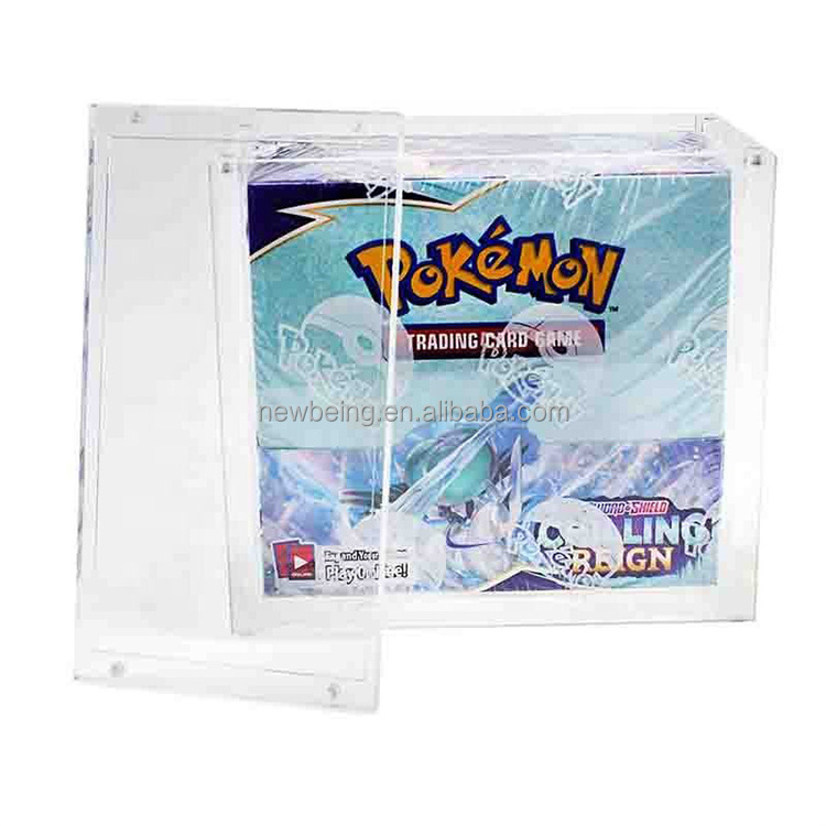 Custom Size transparent acrylic ETB Protector game box booster acrylic pokemon case display box