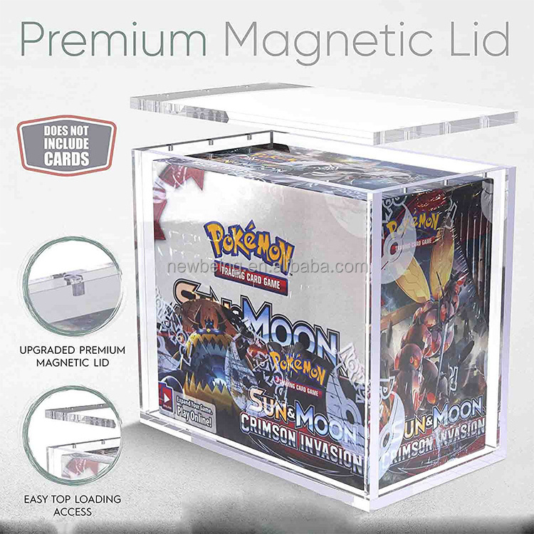 Custom Size transparent acrylic ETB Protector game box booster acrylic pokemon case display box