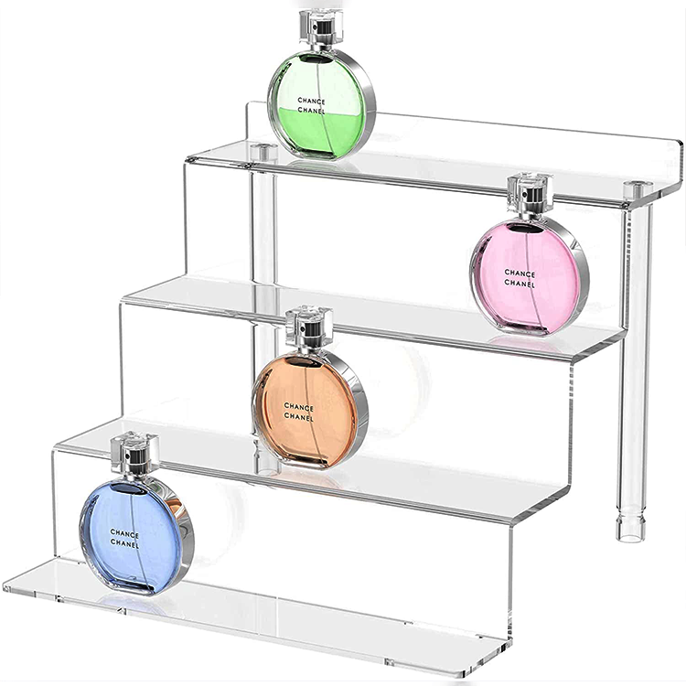 Customized Acrylic Display Risers,Clear Rectangle Stands Shelf For Display Gift Card Display Rack