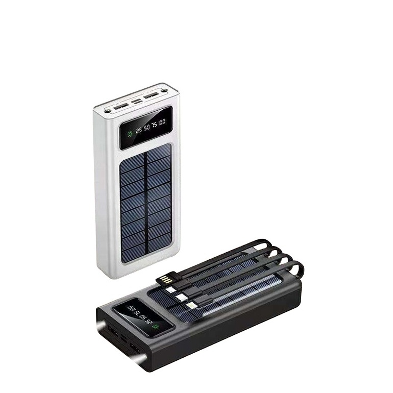 Solar panel charger case 10000mah 20000mah 30000 50000mah solar power bank 20000mah