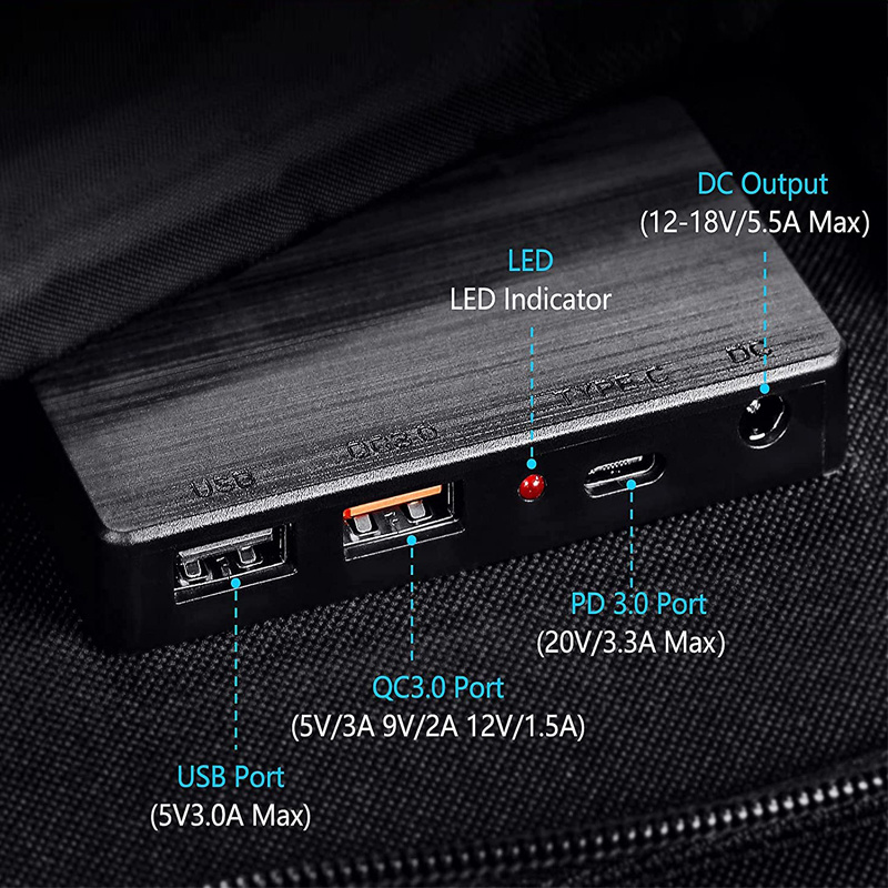 Mobile Phone Charger portable solar panel 100W 120W foldable solar charger for cell phone and battery