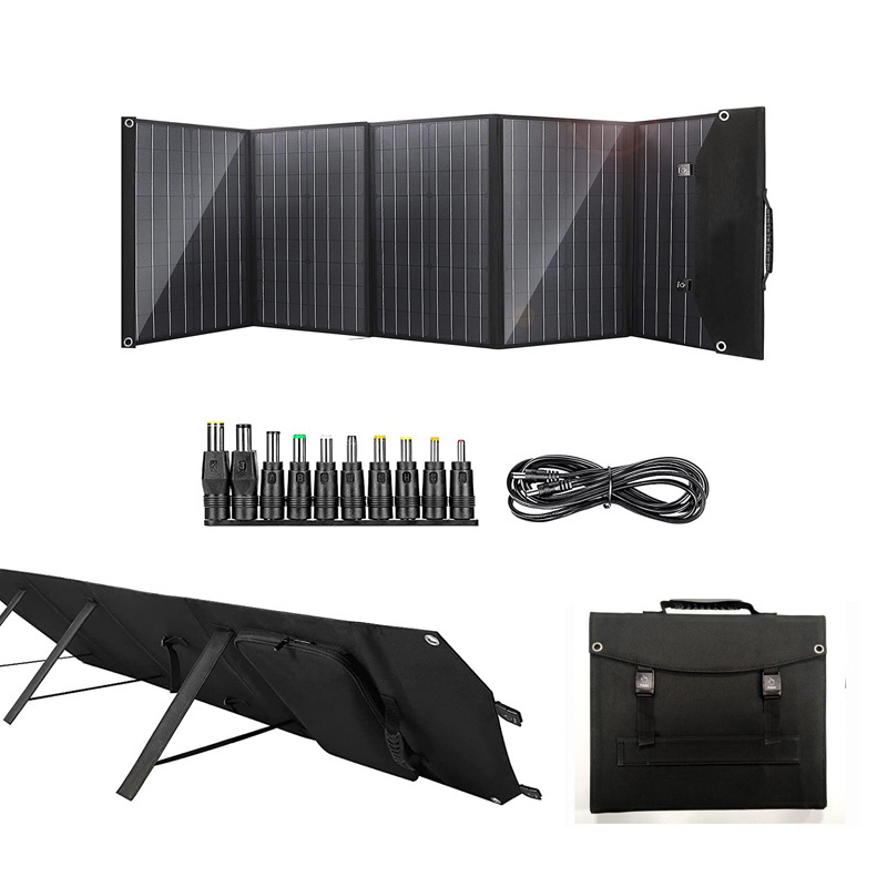 Mobile Phone Charger portable solar panel 100W 120W foldable solar charger for cell phone and battery