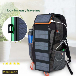 Camping Mobile Charger Solar Panel Type-C USB Charger 20000MAH 30000MAH Solar Power Bank For Mobile Phone