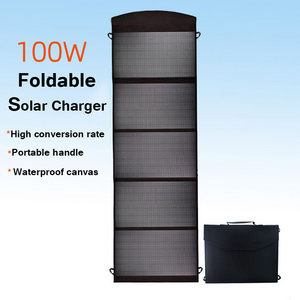 100% Full charger by sunlight 80W 100W Portable Mono solar charger Foldable Solar Power System  Panels for Home Battery station