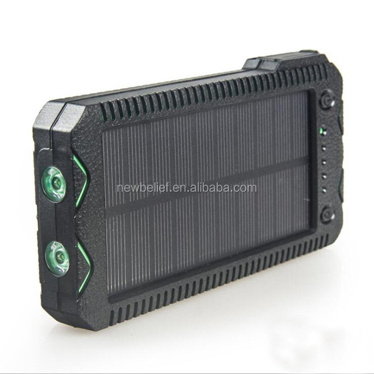 2019 New Smoker Lighter Power Bank, Li-Polymer Battery Waterproof Solar Charger Power Bank with Strong LED flashlight