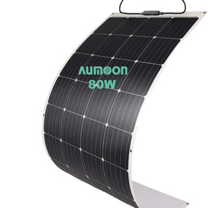 AUMOON 80W 100w 150w 200 Watt ETFE Flexible Solar Panels for house roof golf car boats RV Camping