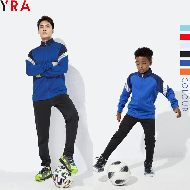 wholesale training soccer uniform team  blank plus size 6XL custom men's kids football  uniforms fitness tracksuit tracksuits