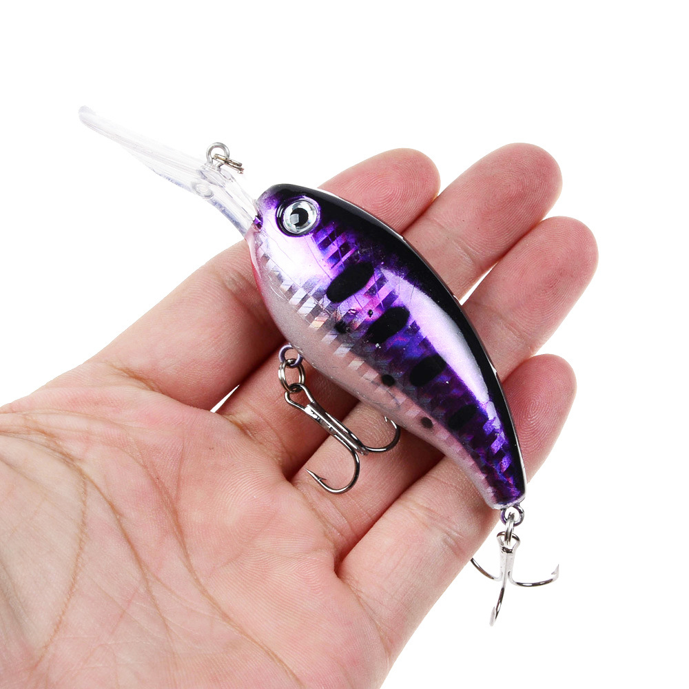 Newbility 10cm 14g Depth 0-3m #6 Crabon Treble Hooks Deep Diving Hard Plastic Artificial Bait Crankbait Bass Fishing Lures