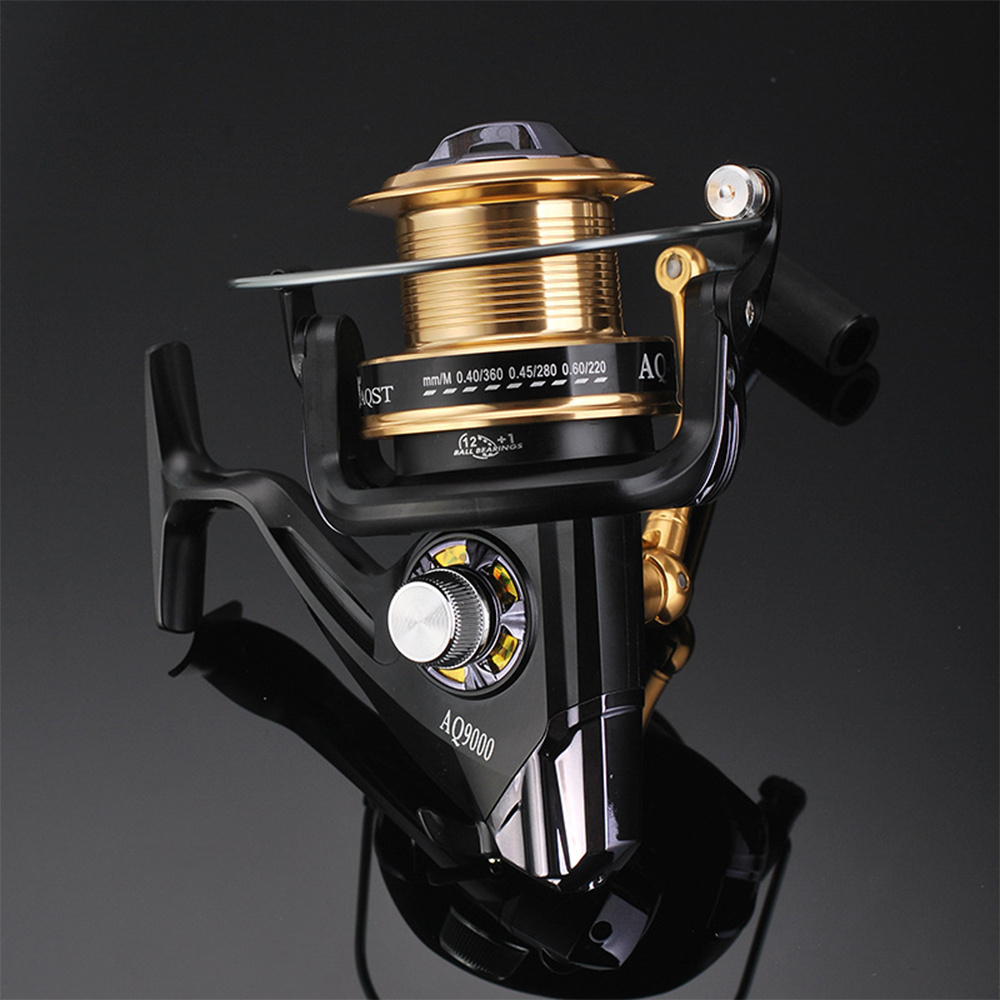 Newbility CNC Handle Metal Wire Cup Saltwater Big Game Reels 12+1BB Long Cast Surf Casting Spinning Fishing Reel