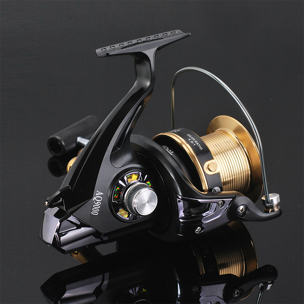 Newbility CNC Handle Metal Wire Cup Saltwater Big Game Reels 12+1BB Long Cast Surf Casting Spinning Fishing Reel