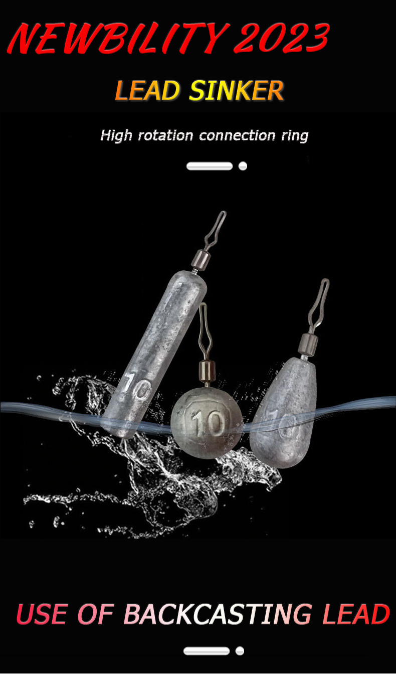 Newbility 3g 5g 7g 10g 15g 17g 20g High level lead fishing weights waterdrop fishing lead sinker