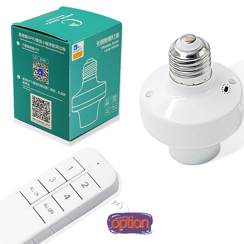 2.4G Smart Remote Control Socket E26 E27 Bulb Socket Adapter eWeLink Bluetooth Smart Lamp Holder Timing Delay Bluetooth & 2.4G