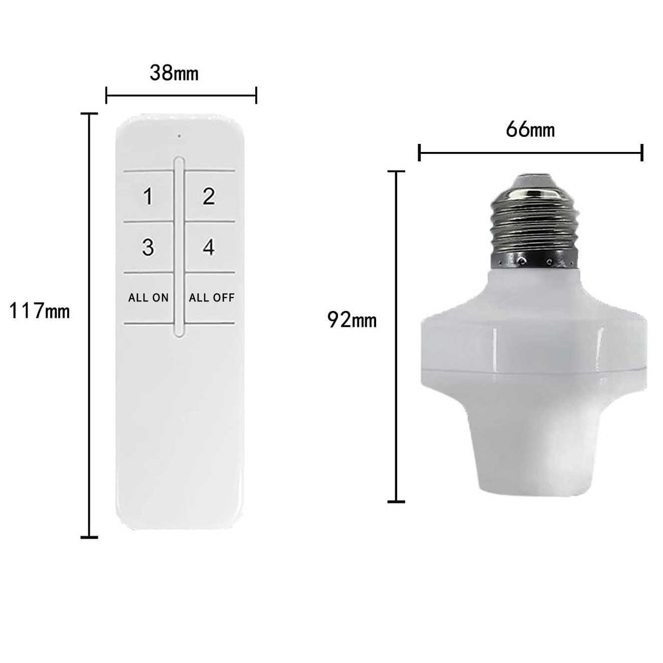 2.4G Smart Remote Control Socket E26 E27 Bulb Socket Adapter eWeLink Bluetooth Smart Lamp Holder Timing Delay Bluetooth & 2.4G