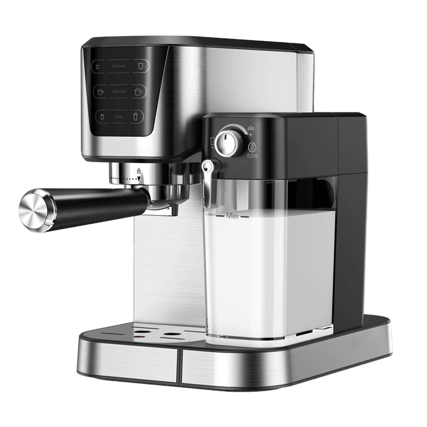 Professional Hot selling Steam Espresso touch color screen Cappuccino Maker Stainless Steel Coffee Maker Espresso Machine with m