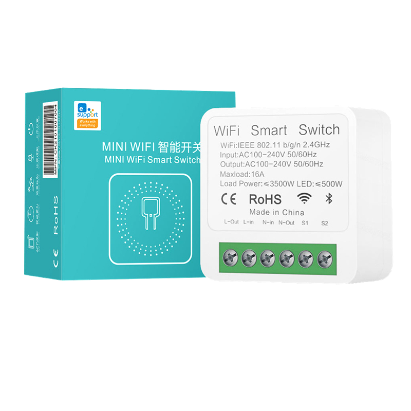 EWeLink App DIY Remote Control Timer Automation Module Alexa Google Home breaker module supports 16A Mini Wifi Smart Switch