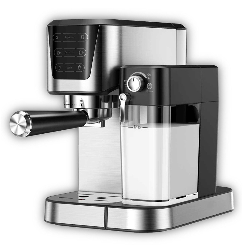 Professional Hot selling Steam Espresso touch color screen Cappuccino Maker Stainless Steel Coffee Maker Espresso Machine with m