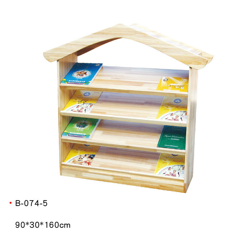 Kindergarten Bookcase Children Picture Book Floor Wood Bookshelf