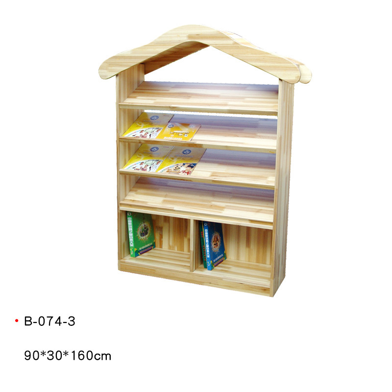 Kindergarten Bookcase Children Picture Book Floor Wood Bookshelf