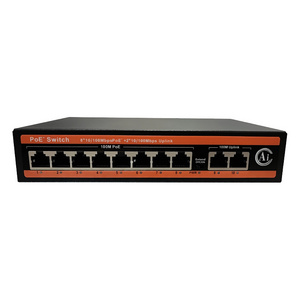 Factory OEM/ODM PoE Switch 10/100mbps PoE Ports Unmanaged Network Ethernet Switch 48v 8 Port PoE Switch