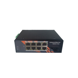 8 ports industrial poe switch with 1*100Mbps SC fiber port Ethernet Switch din rail wall mount