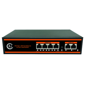 OEM 4/6/8/16 Port Passive PoE Switch 48v Active PoE IEEE802.3 af/at Gigabit Unmanaged PoE Switch For CCTV Ip Camera