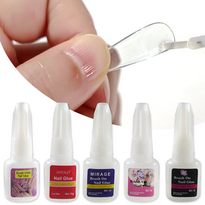 10g Fast Drying Acrylic Glue Nail Tips Brush on Nail Glue for Press on Nails