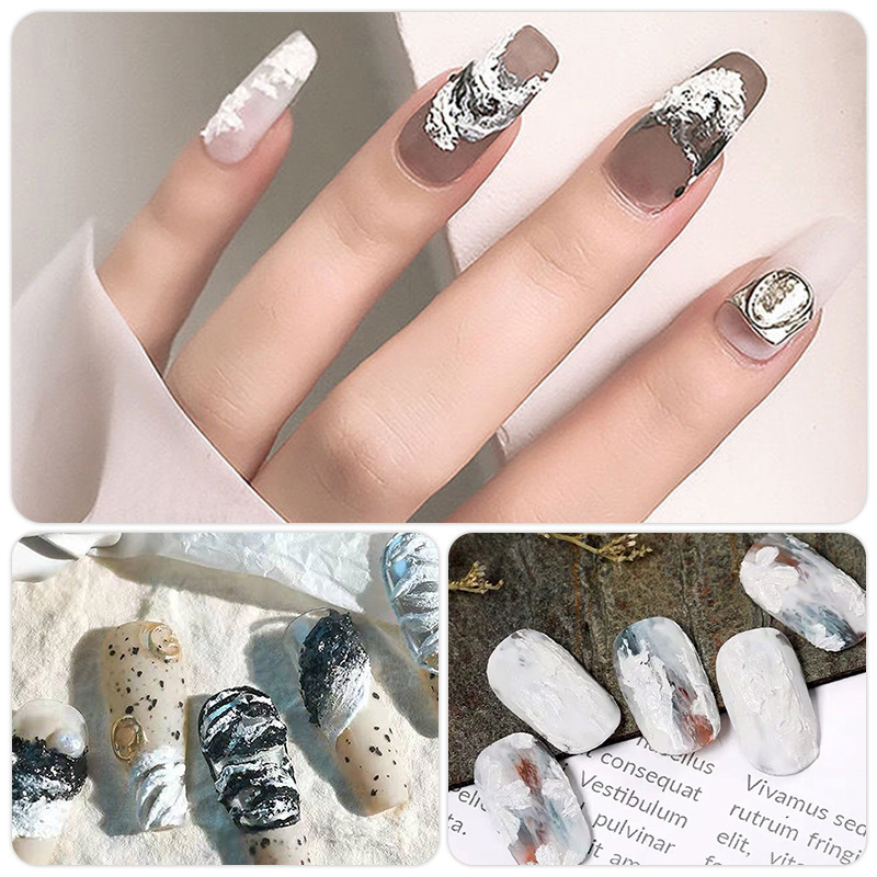 3D Plaster Effect Glue Engraved Drawing Nail Polish Solid Cream Apply Gypsum Nail Art UV Gel