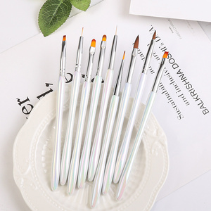 Soft Aurora Acrylic Carving Line Brush Gradient Gel Drawing DIY Painting Pens Nail Art Brush Set