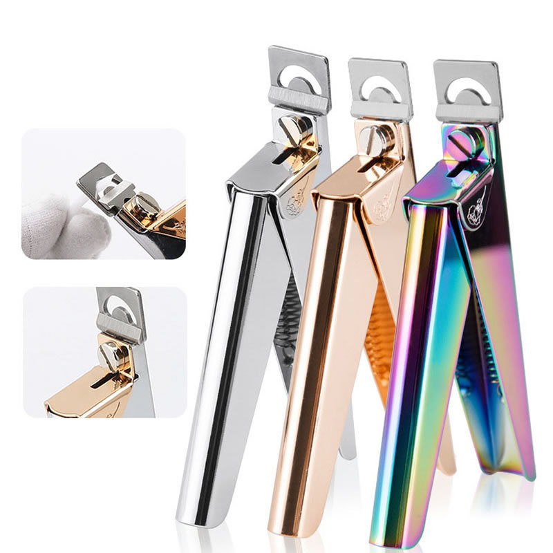 Professional False Tips Edge Cutters Manicure Rainbow Stainless Steel Nail Art Tools Nail Cutter Clipper