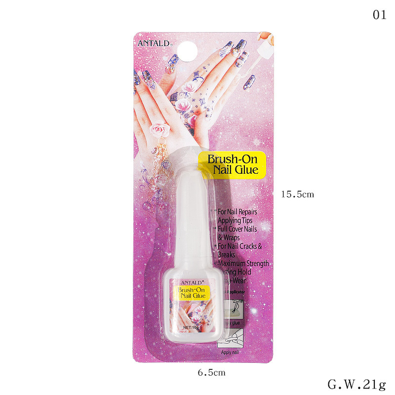 Professional 10 G Private label Brush On Nail Glue for Nail Art Tips